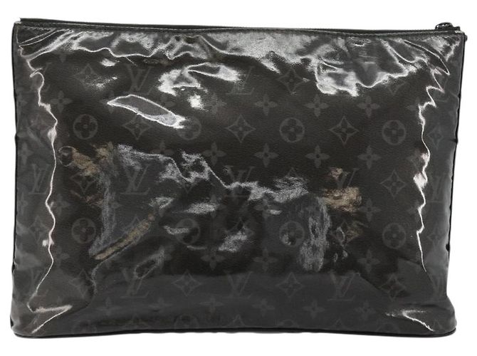 LOUIS VUITTON Monogram Eclipse Glaze Pochette Cosmos Black M63373 - vista 2
