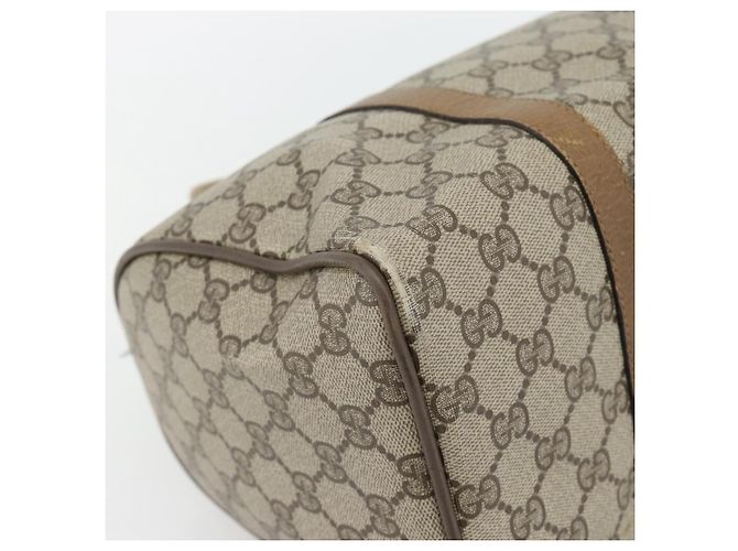 GUCCI GG Supreme Web Sherry Line Hand Bag PVC Beige Gold 39 02 007 - vista 14
