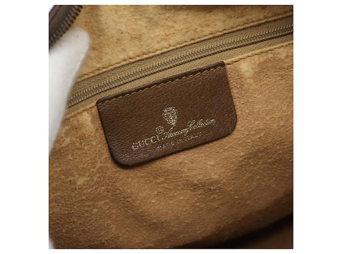 GUCCI GG Supreme Web Sherry Line Hand Bag PVC Beige Gold 39 02 007 - vista 17