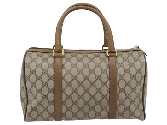 GUCCI GG Supreme Web Sherry Line Hand Bag PVC Beige Gold 39 02 007 - vista 2