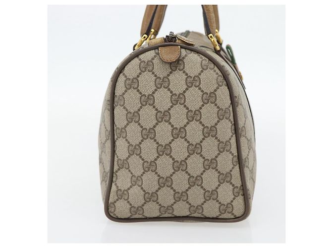 GUCCI GG Supreme Web Sherry Line Hand Bag PVC Beige Gold 39 02 007 - vista 4