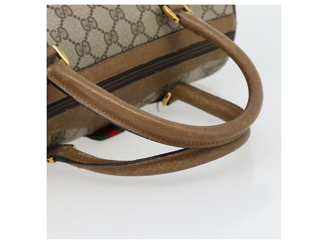 GUCCI GG Supreme Web Sherry Line Hand Bag PVC Beige Gold 39 02 007 - vista 7
