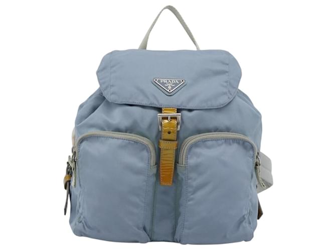 PRADA Rucksack Nylon Hellblau Silber - Ansicht 13