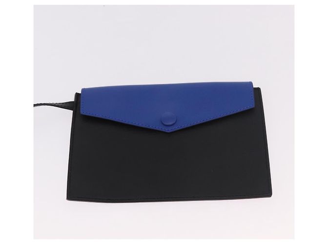 VERSACE Shoulder Bag Leather Blue Gold - vista 20