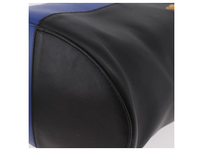 VERSACE Shoulder Bag Leather Blue Gold - vista 9