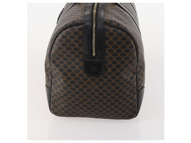 Céline CELINE Macadam Canvas Boston Bag PVC Leather Black Gold - vista 3