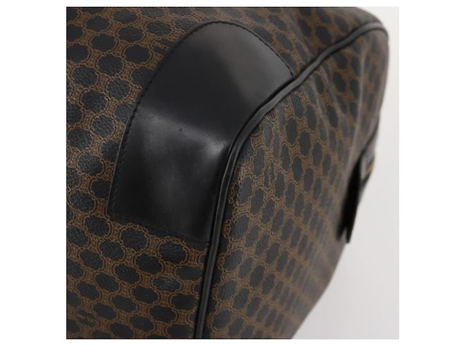Céline CELINE Macadam Canvas Boston Bag PVC Leather Black Gold - vista 9