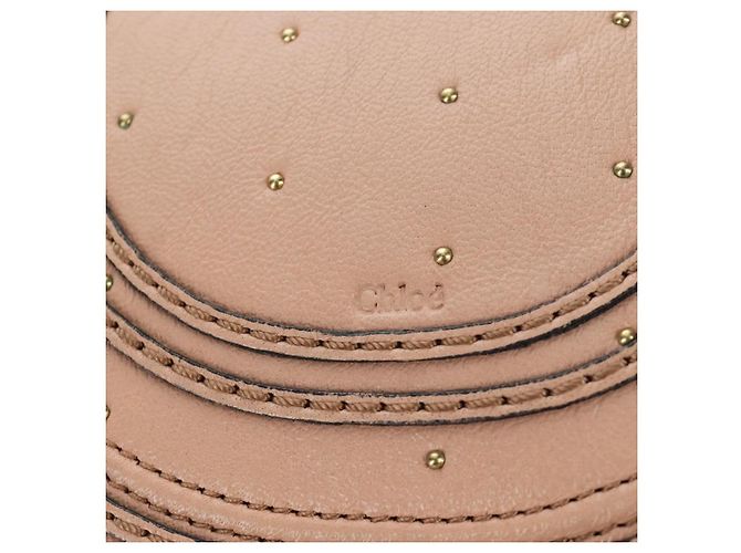 Chloé Chloe Marcie Shoulder Bag Leather Pink Gold - vista 20