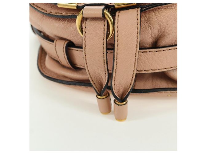 Chloé Chloe Marcie Shoulder Bag Leather Pink Gold - vista 21
