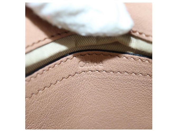 Chloé Chloe Marcie Shoulder Bag Leather Pink Gold - vista 23