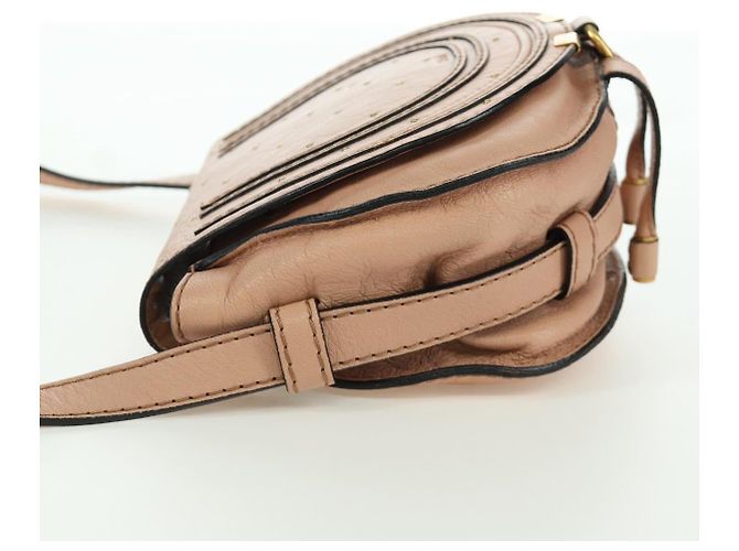 Chloé Chloe Marcie Shoulder Bag Leather Pink Gold - vista 3