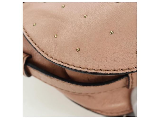 Chloé Chloe Marcie Shoulder Bag Leather Pink Gold - vista 9