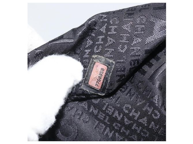 CHANEL Tote Bag Algodón Dorado Negro CC - vista 12