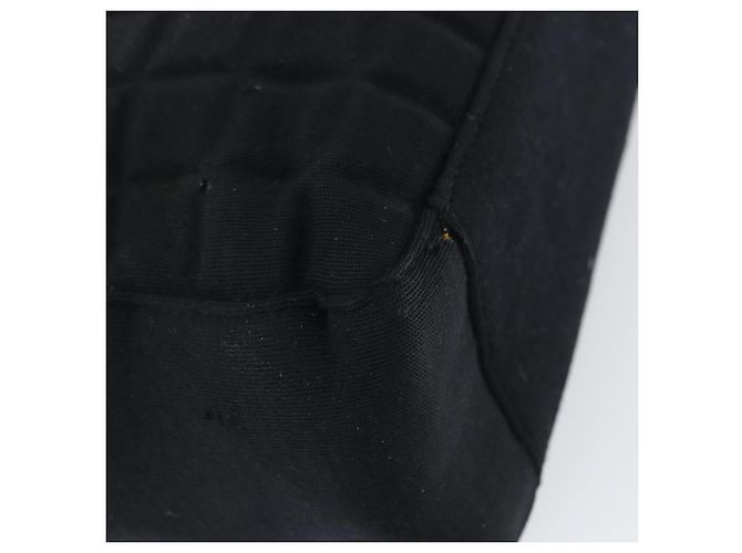 CHANEL Tote Bag Algodón Dorado Negro CC - vista 16