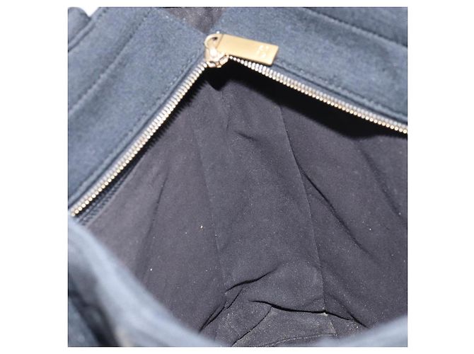 CHANEL Tote Bag Algodón Dorado Negro CC - vista 19
