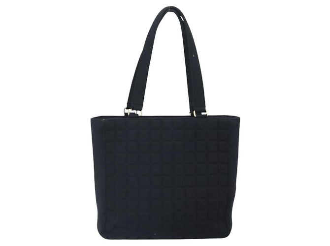 CHANEL Tote Bag Algodón Dorado Negro CC - vista 2