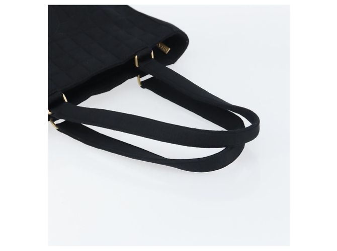 CHANEL Tote Bag Algodón Dorado Negro CC - vista 7