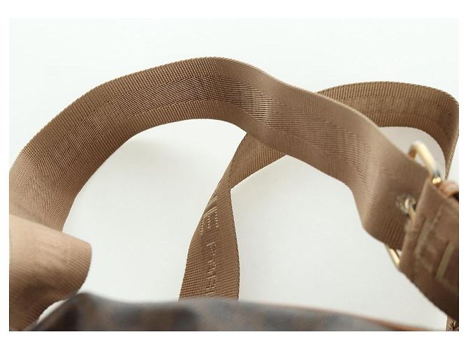 Céline CELINE Macadam Canvas Backpack PVC Leather Brown Gold - vista 15
