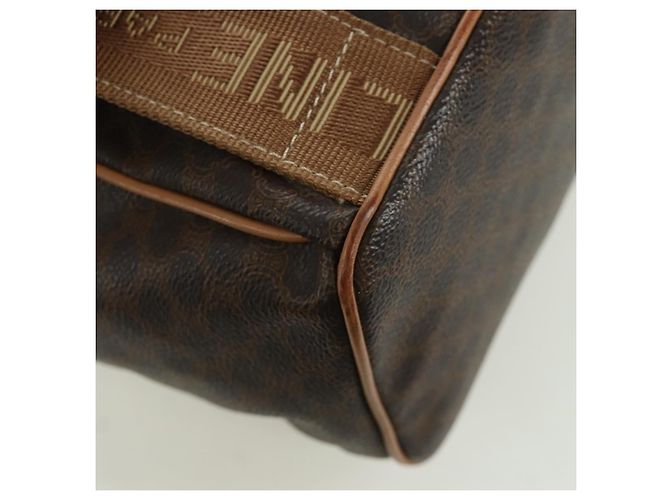 Céline CELINE Macadam Canvas Backpack PVC Leather Brown Gold - vista 18