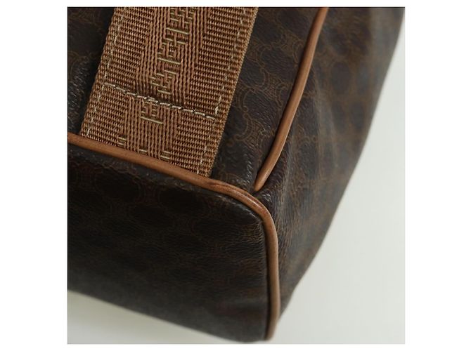 Céline CELINE Macadam Canvas Backpack PVC Leather Brown Gold - vista 19