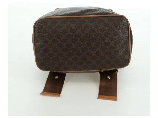 Céline CELINE Macadam Canvas Backpack PVC Leather Brown Gold - vista 5