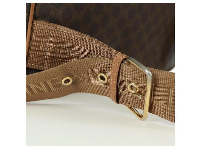 Céline CELINE Macadam Canvas Backpack PVC Leather Brown Gold - vista 9