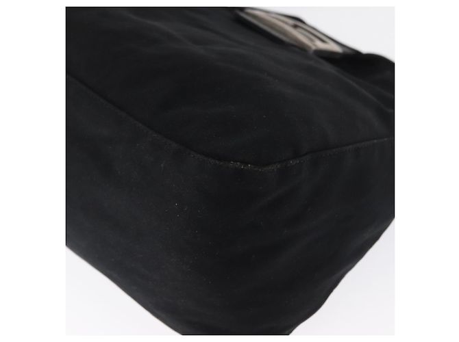 FENDI Mamma Baguette Shoulder Bag Nylon Black Silver - vista 15