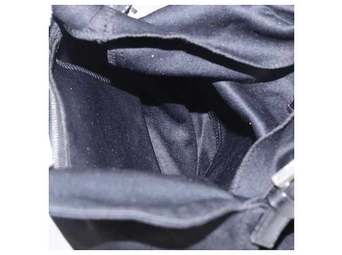 FENDI Mamma Baguette Shoulder Bag Nylon Black Silver - vista 22