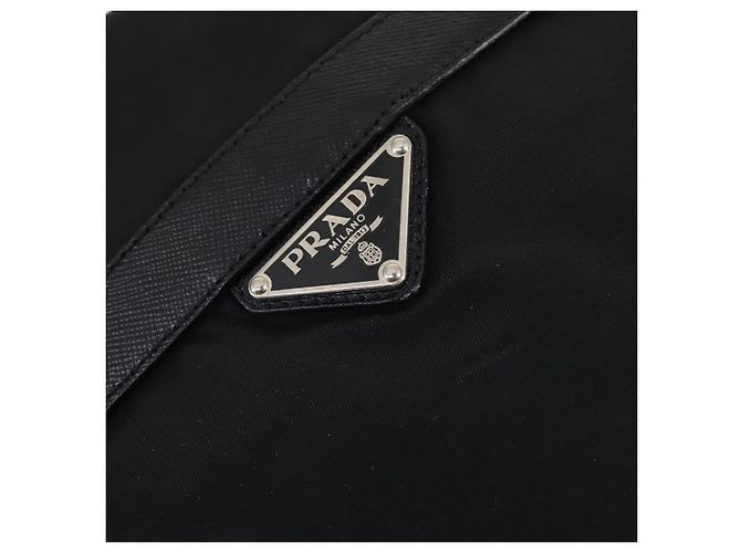 PRADA Schultertasche Nylon Black Silver - Ansicht 17