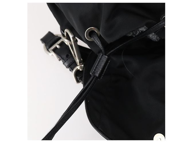 PRADA Schultertasche Nylon Black Silver - Ansicht 19