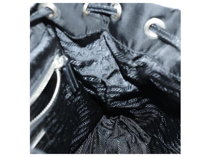 PRADA Schultertasche Nylon Black Silver - Ansicht 21