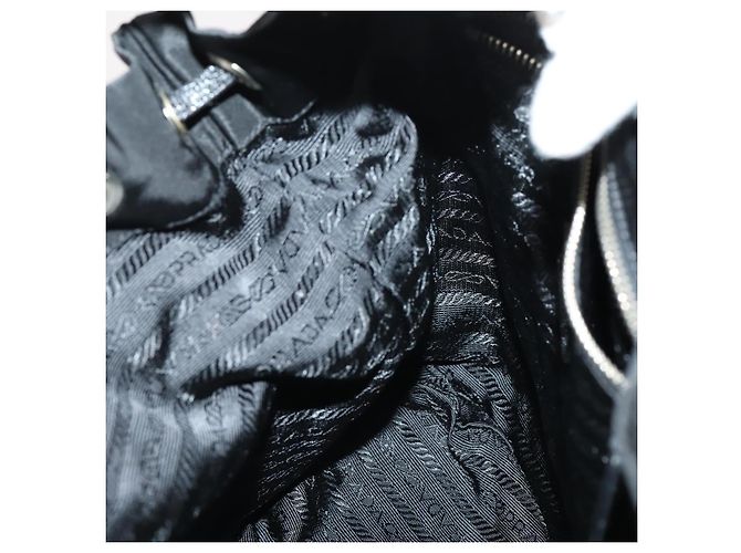PRADA Schultertasche Nylon Black Silver - Ansicht 22