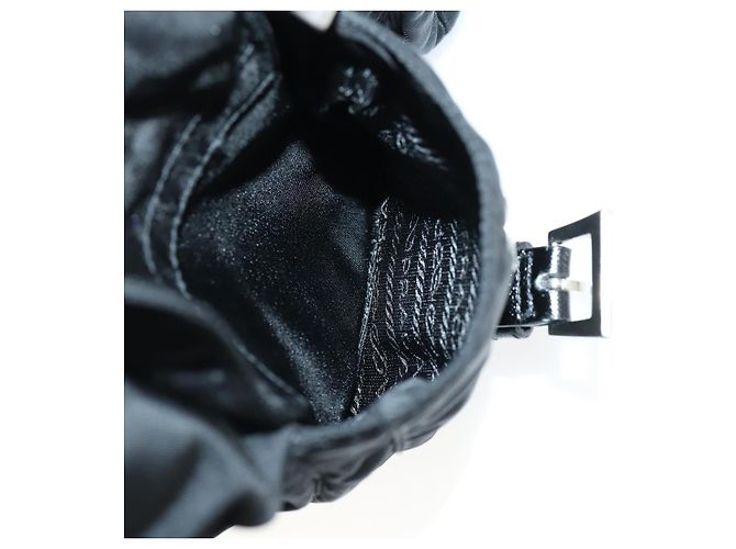 PRADA Schultertasche Nylon Black Silver - Ansicht 24