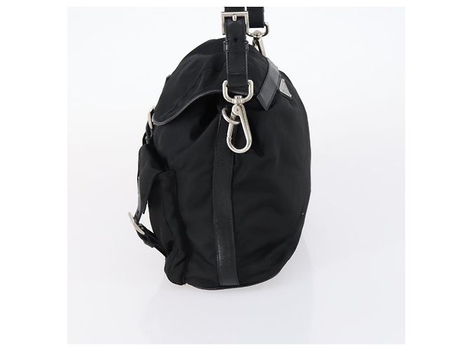 PRADA Schultertasche Nylon Black Silver - Ansicht 3