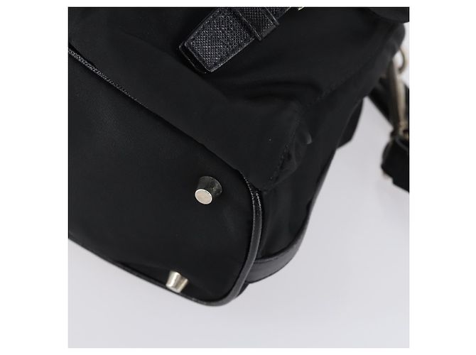 PRADA Schultertasche Nylon Black Silver - Ansicht 9