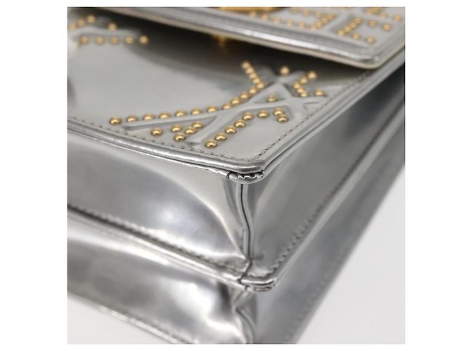 Christian Dior Chain Shoulder Bag Enamel Silver - vista 14