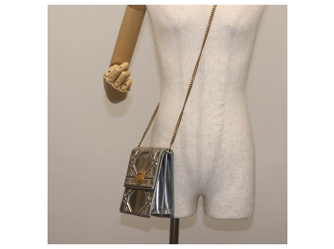Christian Dior Chain Shoulder Bag Enamel Silver - vista 25