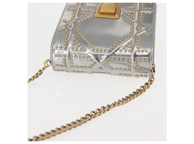 Christian Dior Chain Shoulder Bag Enamel Silver - vista 6