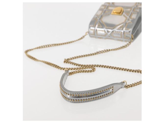 Christian Dior Chain Shoulder Bag Enamel Silver - vista 7
