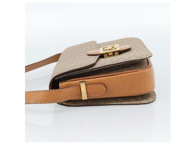 Céline CELINE Macadam Canvas Shoulder Bag PVC Beige Gold - vista 3