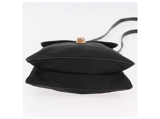 PRADA Shoulder Bag Nylon Black Gold - vista 5