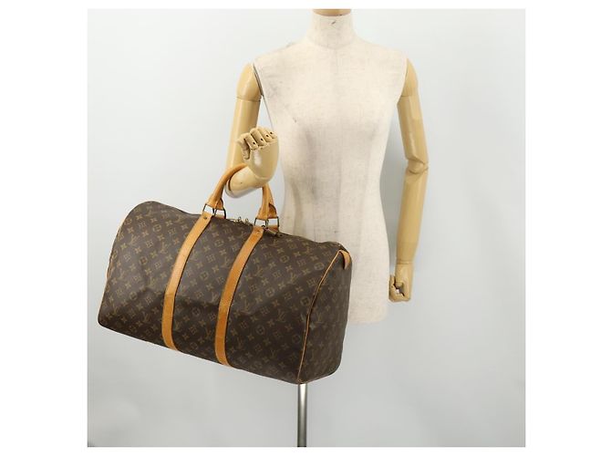 LOUIS VUITTON Monogram Keepall 50 Boston Bag M41426 LV - vista 22