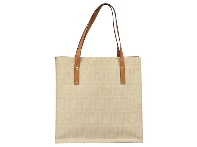 FENDI Zucca Canvas Tote Bag Beige - vista 13