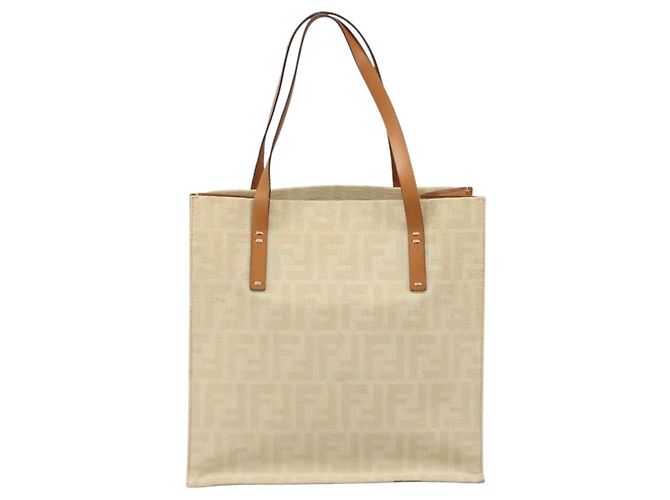 FENDI Zucca Canvas Tote Bag Beige - vista 2