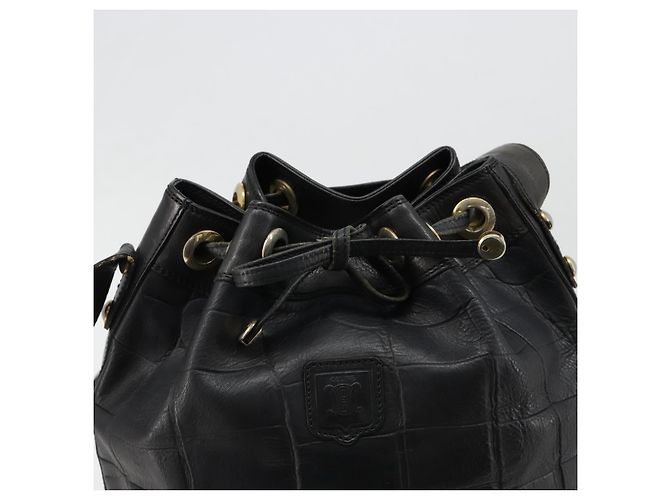 Céline CELINE Purse Shoulder Bag Leather Black Gold - vista 10