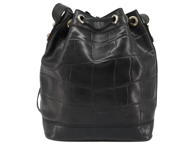 Céline CELINE Purse Shoulder Bag Leather Black Gold - vista 2