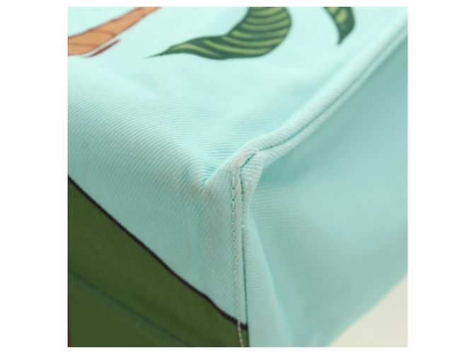 LOEWE Cushion Tote Bag Canvas Light Blue - vista 20