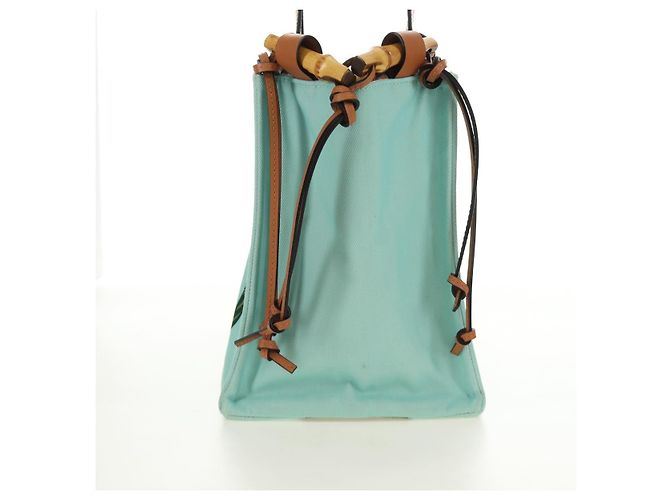 LOEWE Cushion Tote Bag Canvas Light Blue - vista 5