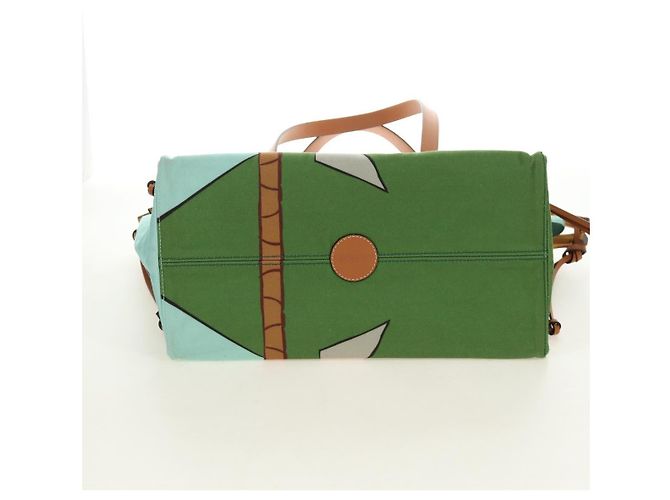 LOEWE Cushion Tote Bag Canvas Light Blue - vista 7