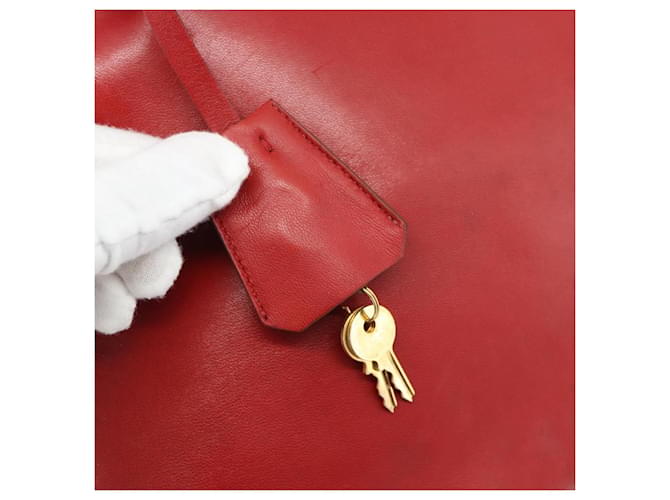 PRADA Hand Bag Leather Red Gold - vista 21